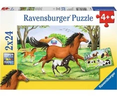 Ravensburger dėlionė 2x24 detalės Arklių pasaulis