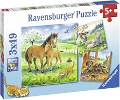 Dėlionė „Ravensburger“ 3x49 detalės, Apkabinimo laikas