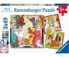 Dėlionė „Ravensburger“ 3x49 detalės, Disney personažai