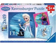 Ravensburger dėlionė 3x49 detalės Ledo šalis