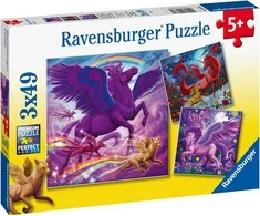Dėlionė „Ravensburger“ 3x49 detalės: mitinė didybė