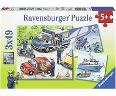Ravensburger dėlionė 3x49 detalės Policijos veiksmai