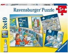 Ravensburger dėlionė 3x49 detalės Kosmoso misija
