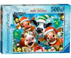 Ravensburger dėlionė 500 detalių Kalėdų gyvūnai