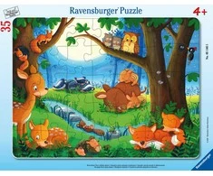 Ravensburger dėlionės rėmelis, 35 dalys miegančių gyvūnų