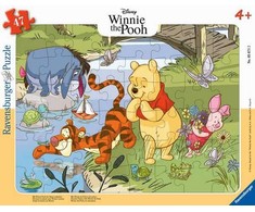 Ravensburger dėlionės rėmelis 47 detalės meškiukas su pūkais gamtoje
