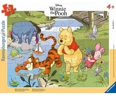 Ravensburger dėlionės rėmelis 47 detalės meškiukas su pūkais gamtoje