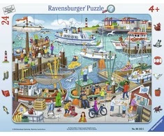 Ravensburger dėlionė rėmeliu, 24 detalės, diena uoste