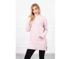 Pink megztinis moterims rožinis / šviesus