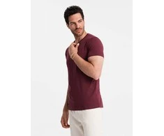 Ombre Clothing Vyriški ombre marškinėliai bordo spalvos