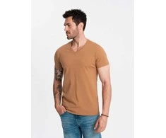 Ombre Clothing Vyriški ombre stiliaus marškinėliai rudi