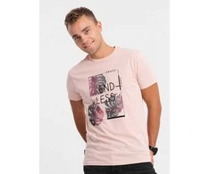Pink marškinėliai - rožiniai v2 om-tspt-0131 (šviesiai rožiniai)