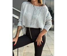 moteriškas megztinis -ekru