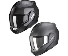 Atverčiamas šalmas Scorpion Exo-Tech Evo Solid Carbon