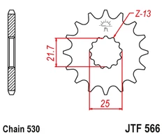 Jt Sprockets Priekinė žvaigždutė JTF566