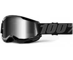 Krosiniai 100% Strata 2 Juodi akiniai (Veidrodinis stikliukas)