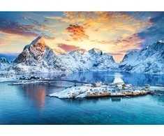 Castorland dėlionė Sunrise on Sakrisøy, Lofoten, Norway 1000 det