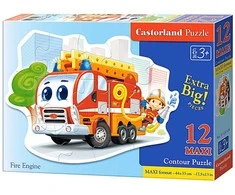 Castorland Dėlionė 12 vnt. - Ugniagesių mašina