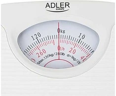 Adler | Mechaninės vonios svarstyklės | AD 8151w | Didžiausias svoris (keliamoji galia) 130 kg | Tikslumas 1000 g | Baltas