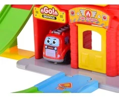 Jokomisiada Set of car garage with driveway FIRE BRIGADE + fire truck ZA5691