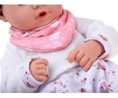 Jokomisiada BOBAS doll 32cm with moving eyes + feeding accessories ZA5833