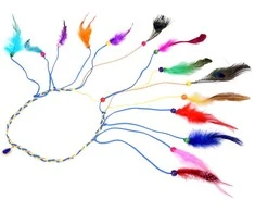 Jokomisiada Boho Headband with Colorful Feathers and Beads ZA5581