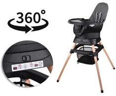 Jokomisiada Multifunctional 6-in-1 swivel feeding chair for children ZA5659
