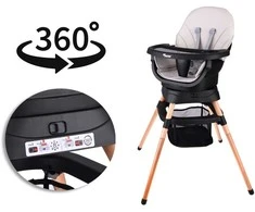 Jokomisiada Multifunctional 6-in-1 swivel feeding chair for children ZA5659