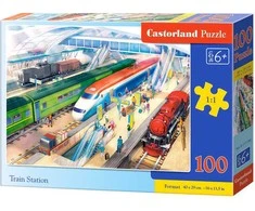 Castorland Dėlionė 100 vnt. - Traukinių stotis