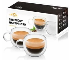 ETA | Espreso puodeliai | ETA518091000 | Espreso kavai | 2 vnt. | Atsparus indaplovei | Stiklas