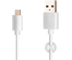 Fixed Ištaisyta | Duomenų ir įkrovimo kabelis su USB/USB-C jungtimis | Baltas