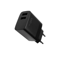 Fixed Fiksuotas | Dvigubas USB kelioninis įkroviklis 17 W ir USB/USB-C laidas | FIXC17N-2UC-BK