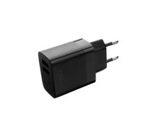 Fixed Fiksuotas | Dvigubas USB kelioninis įkroviklis 17 W ir USB/USB-C laidas | FIXC17N-2UC-BK