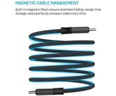 Fixed Fiksuotas | Magnetinis pintas laidas USB-C/USB-C, USB 2.0, pilkas | FIXDBM-CC2-GR