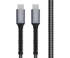 Fixed Fiksuotas | Šarvų kabelis USB-C/USB-C, 1,2 m, 240 W | FIXDA-CC12-GR