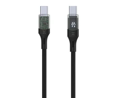 Fixed Fiksuotas | USB-C/USB-C laidas su ekranu, PD palaikymu, 2m, USB 2.0, 100W | FIXDD-CC2-BK