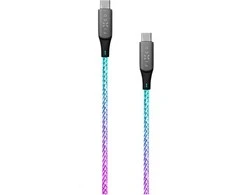 Fixed Fiksuotas USB-C/USB-C su PD palaikymu, 1,2 m, 60 W, „Rainbow“