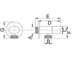 Kampinis ventilis, ovalus, su keramikine galvute 1/2"x1/2"