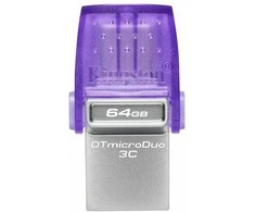 USB laikmena Kingston DataTraveler microDuo 3C, 64 GB, USB Type-A / USB Type-C