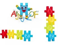 Meli Construction Blocks Waffles Basic Letters 1200-pieces with letters ZA5668
