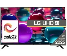 43 colių LG 43UA73003LA 4K išmanusis Televizorius 2025