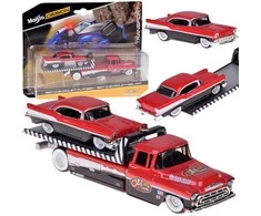Jokomisiada Licencijuoti 1:64 mastelio „Chevrolet Flatbed 1957“ ir „Bel Air “ lieti automobiliai