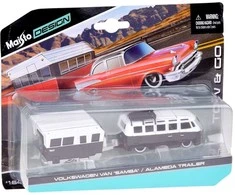 Jokomisiada Maisto licensed car Volkswagen VAN Samba trailer 1:64 1:64 ZA5959
