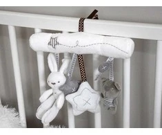 Jokomisiada Cute soft pendant for a pram or cot, rattle with melody ZA5714