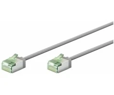 Goobay 74343 Ultra-Flexible CAT 8.1 Komutacinis kabelis, Slim, U/FTP, 0.15 m, Pilkas | Goobay