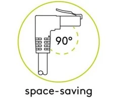 Goobay | Komutacinis kabelis | 51517 | RJ-45 | RJ-45 90°
