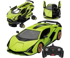 Jokomisiada Rastar 1:18 modelis Sian FKP37 nuotolinio valdymo automobiliui surinkti