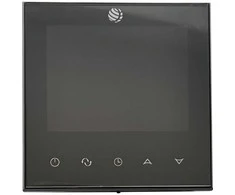 Šildymo termostatas grindų šildymui su dideliu LCD ekranu ir Wi-Fi, juodas