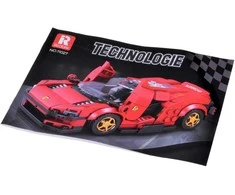 Jokomisiada Technical blocks Futuristic car Raudonas lifting doors 275 pieces ZA5794