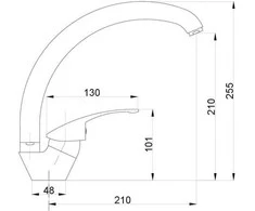 Hydroland Virtuvės maišytuvas Vena, Įstrižas